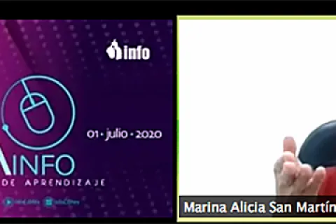 Captura de pantalla de la sesión virtual