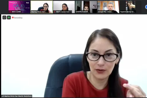 Captura de pantalla de la sesión virtual