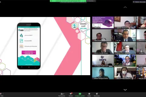 Captura de pantalla de la sesión virtual