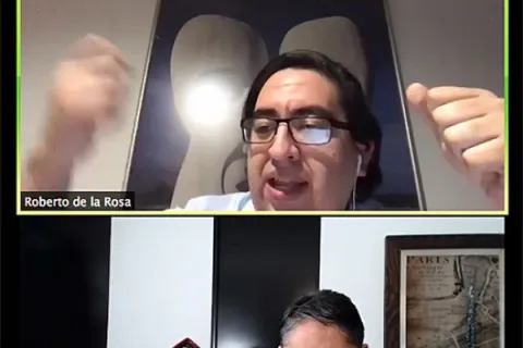 Captura de pantalla de la sesión virtual