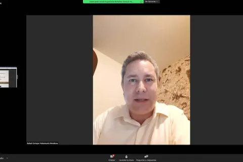 Captura de pantalla de la sesión virtual