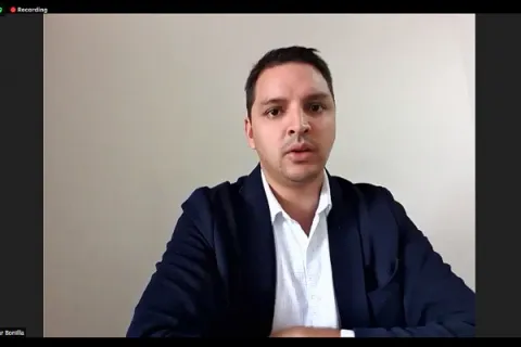 Captura de pantalla de la sesión virtual