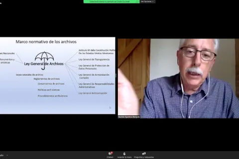 Captura de pantalla de la sesión virtual