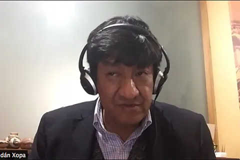 Captura de pantalla de la sesión virtual