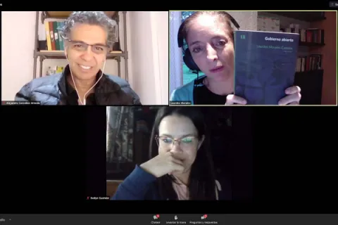 Captura de pantalla de la sesión virtual