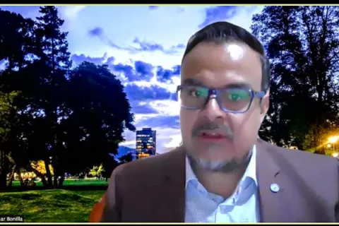 Captura de pantalla de la sesión virtual