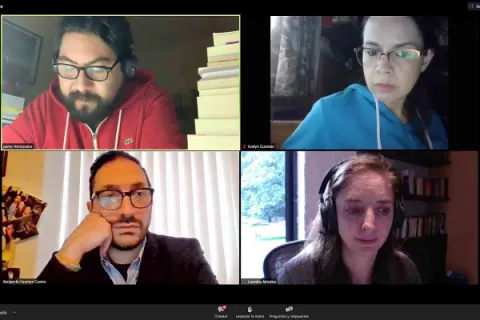 Captura de pantalla de la sesión virtual