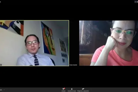 Captura de pantalla de la sesión virtual