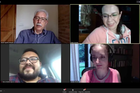 Captura de pantalla de la sesión virtual