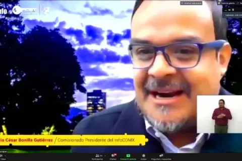 Captura de pantalla de la sesión virtual