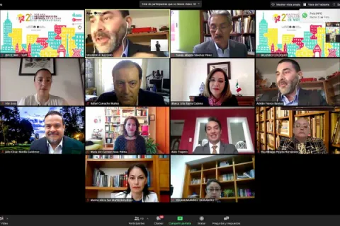 Captura de pantalla de la sesión virtual