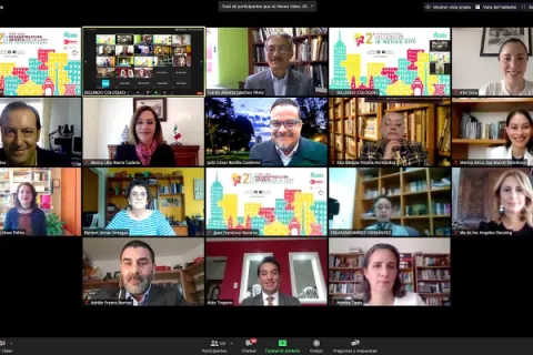 Captura de pantalla de la sesión virtual