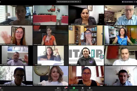 Captura de pantalla de la sesión virtual