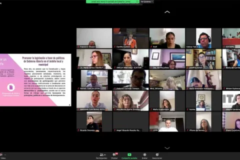 Captura de pantalla de la sesión virtual