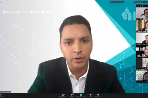 Captura de pantalla de la sesión virtual