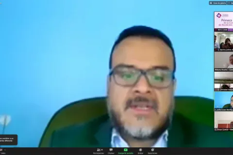 Captura de pantalla de la sesión virtual