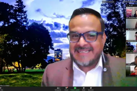 Captura de pantalla de la sesión virtual