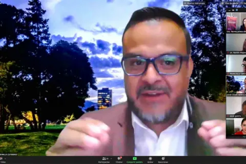 Captura de pantalla de la sesión virtual