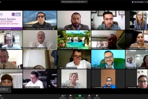 Captura de pantalla de la sesión virtual