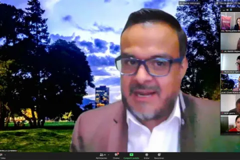 Captura de pantalla de la sesión virtual