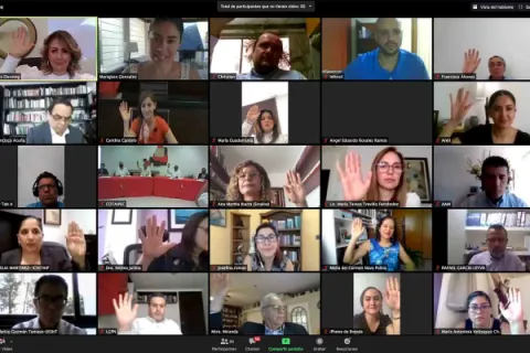 Captura de pantalla de la sesión virtual