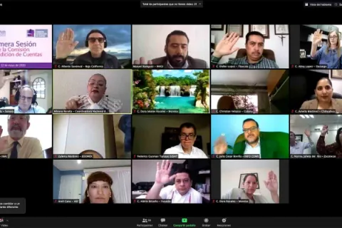 Captura de pantalla de la sesión virtual