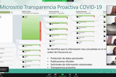 Captura de pantalla de la sesión virtual