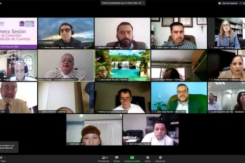 Captura de pantalla de la sesión virtual