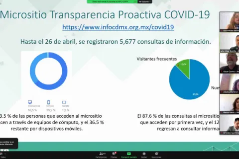 Captura de pantalla de la sesión virtual