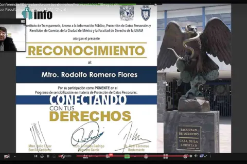 Captura de pantalla de la sesión virtual
