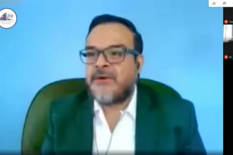 Captura de pantalla de la sesión virtual