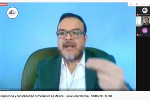 Captura de pantalla de la sesión virtual