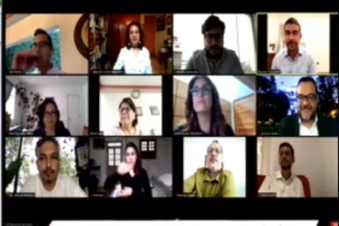 Captura de pantalla de la sesión virtual