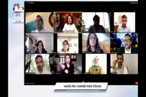 Captura de pantalla de la sesión virtual