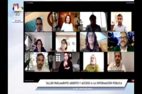 Captura de pantalla de la sesión virtual