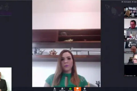 Captura de pantalla de la sesión virtual