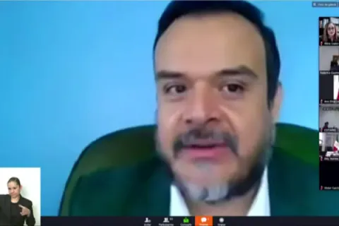 Captura de pantalla de la sesión virtual