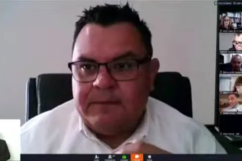 Captura de pantalla de la sesión virtual