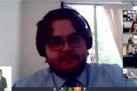 Captura de pantalla de la sesión virtual