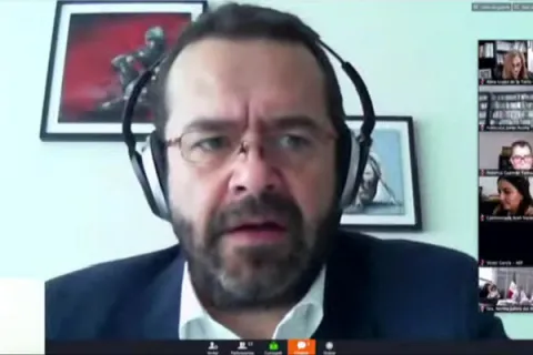 Captura de pantalla de la sesión virtual