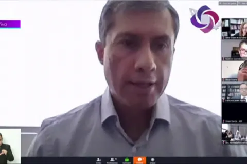 Captura de pantalla de la sesión virtual