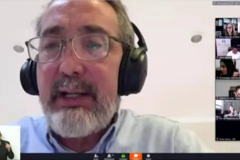 Captura de pantalla de la sesión virtual