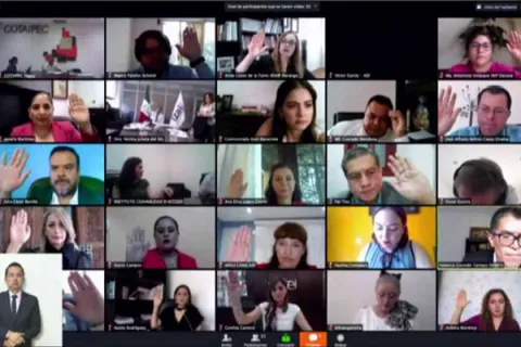 Captura de pantalla de la sesión virtual