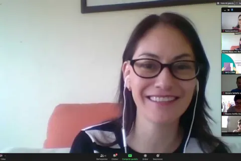 Captura de pantalla de la sesión virtual
