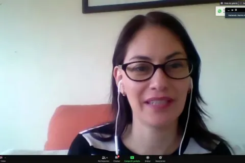 Captura de pantalla de la sesión virtual