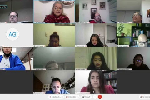 Captura de pantalla de la sesión virtual