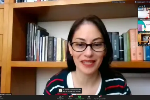 Captura de pantalla de la sesión virtual