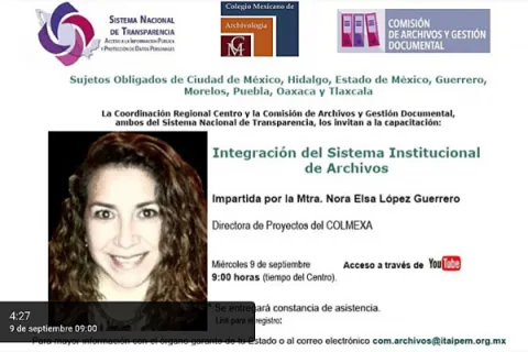 Captura de pantalla de la sesión virtual