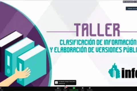 Captura de pantalla de la sesión virtual