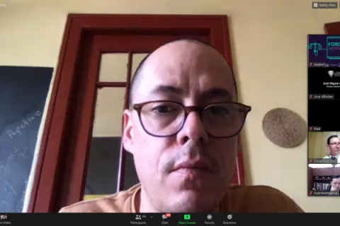 Captura de pantalla de la sesión virtual